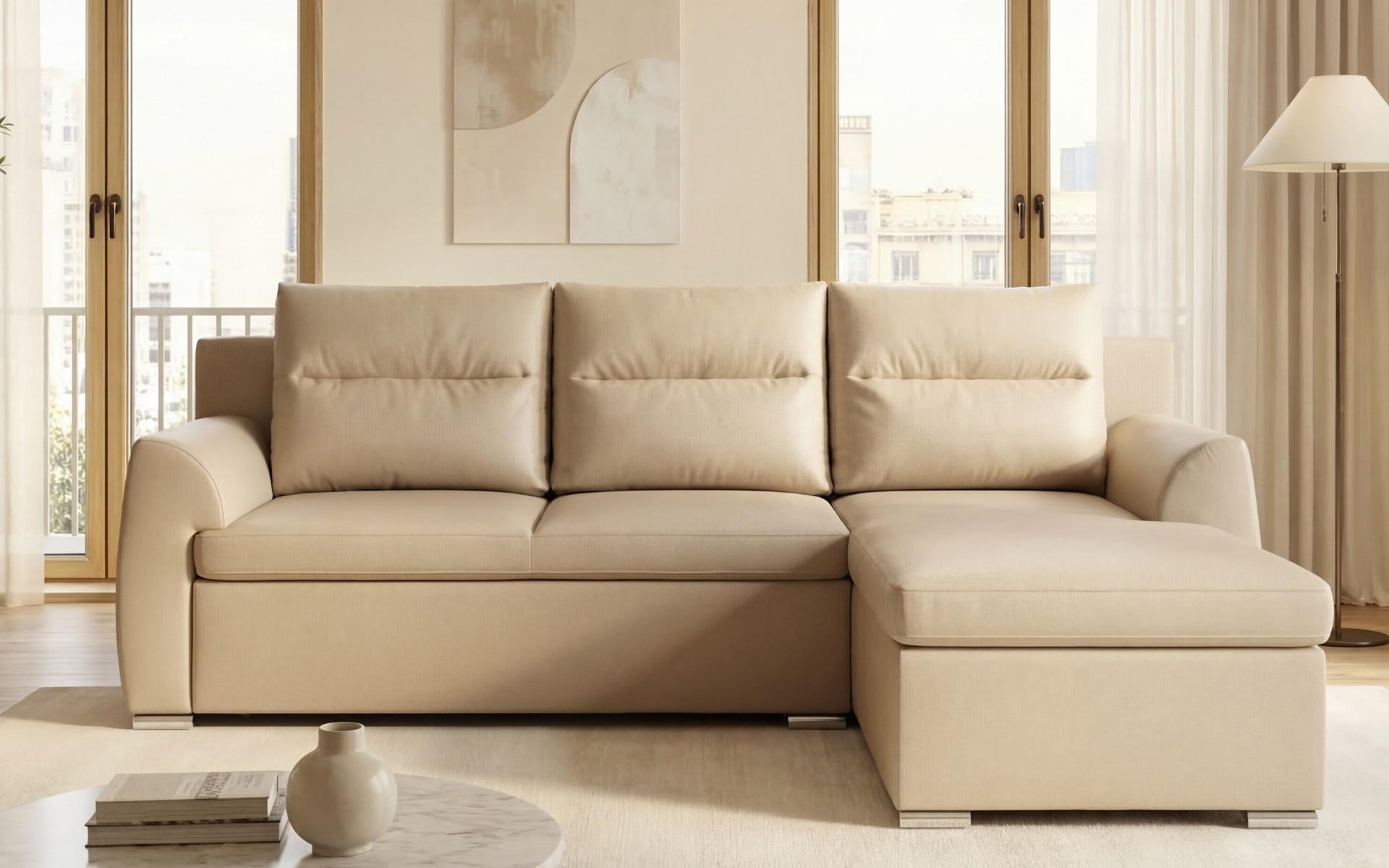 Extendable corner sofa Nolan, beige  1